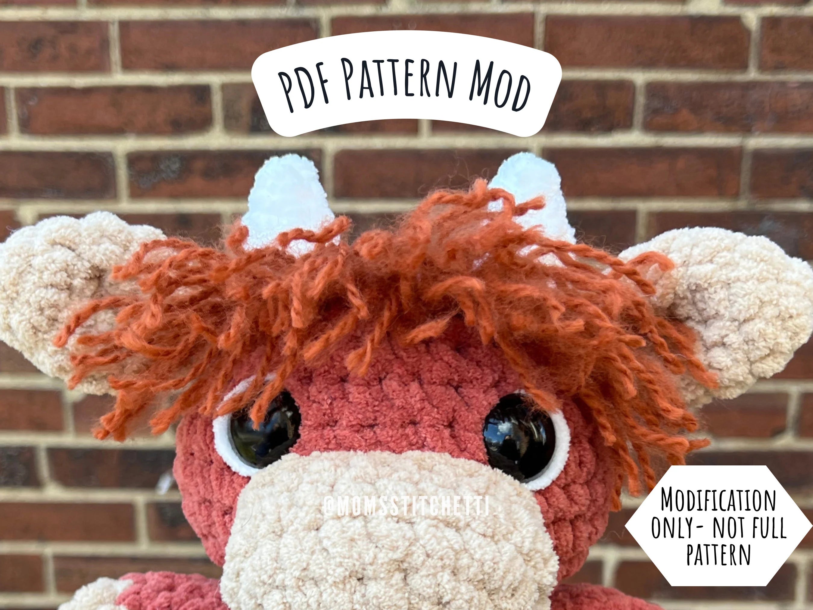 Highland Cow Crochet Pattern Modification