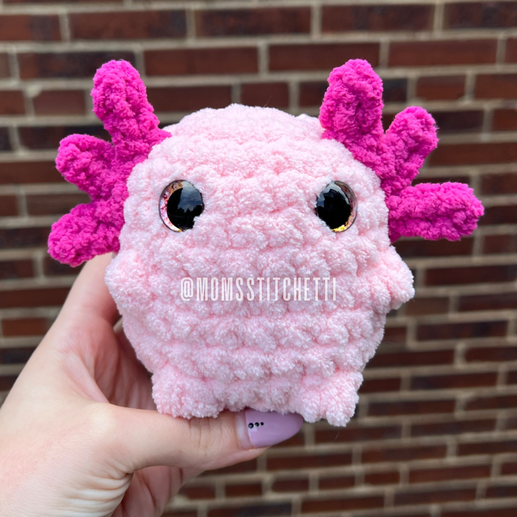 Chonky Axolotl Crochet Pattern (No Sew)