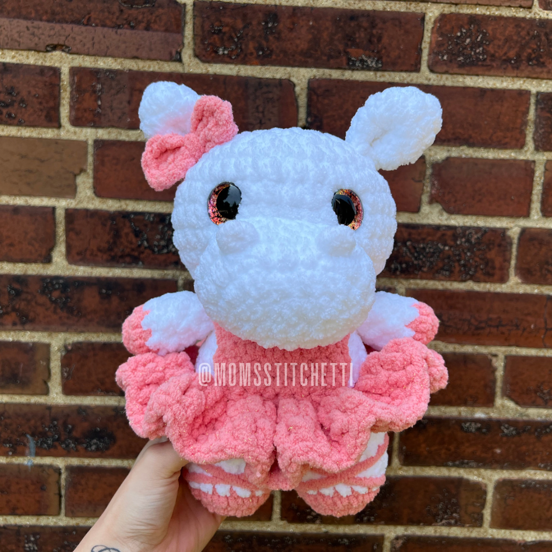 Ballerina Hippo Crochet Pattern
