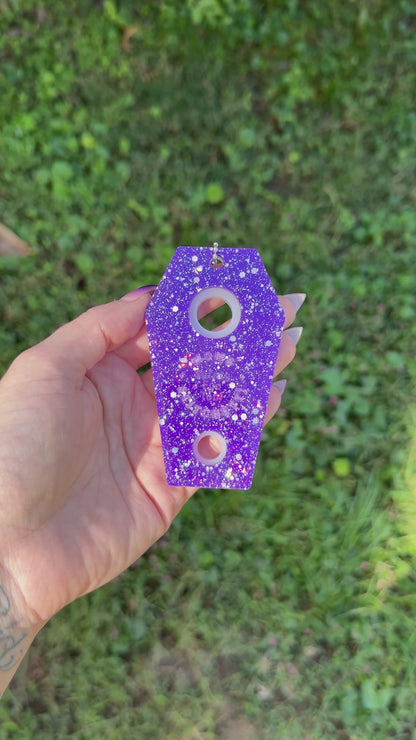 Purple Glitter Coffin Safety Eye Tool