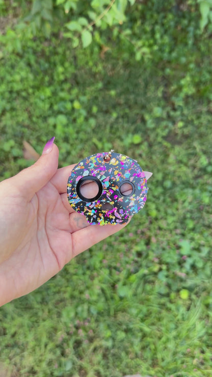 Black Holographic Skull Safety Eye Tool