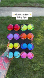 Monochrome Hand Painted Safety Eye Set (8 Pairs)