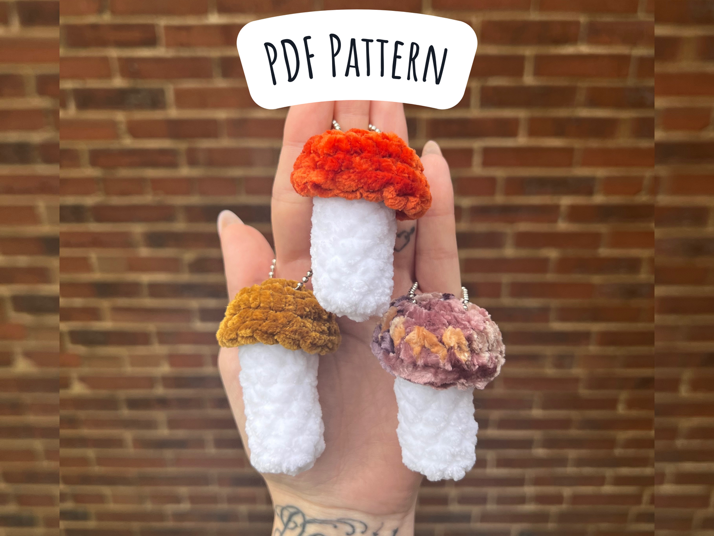 Mushroom Keychain Crochet Pattern