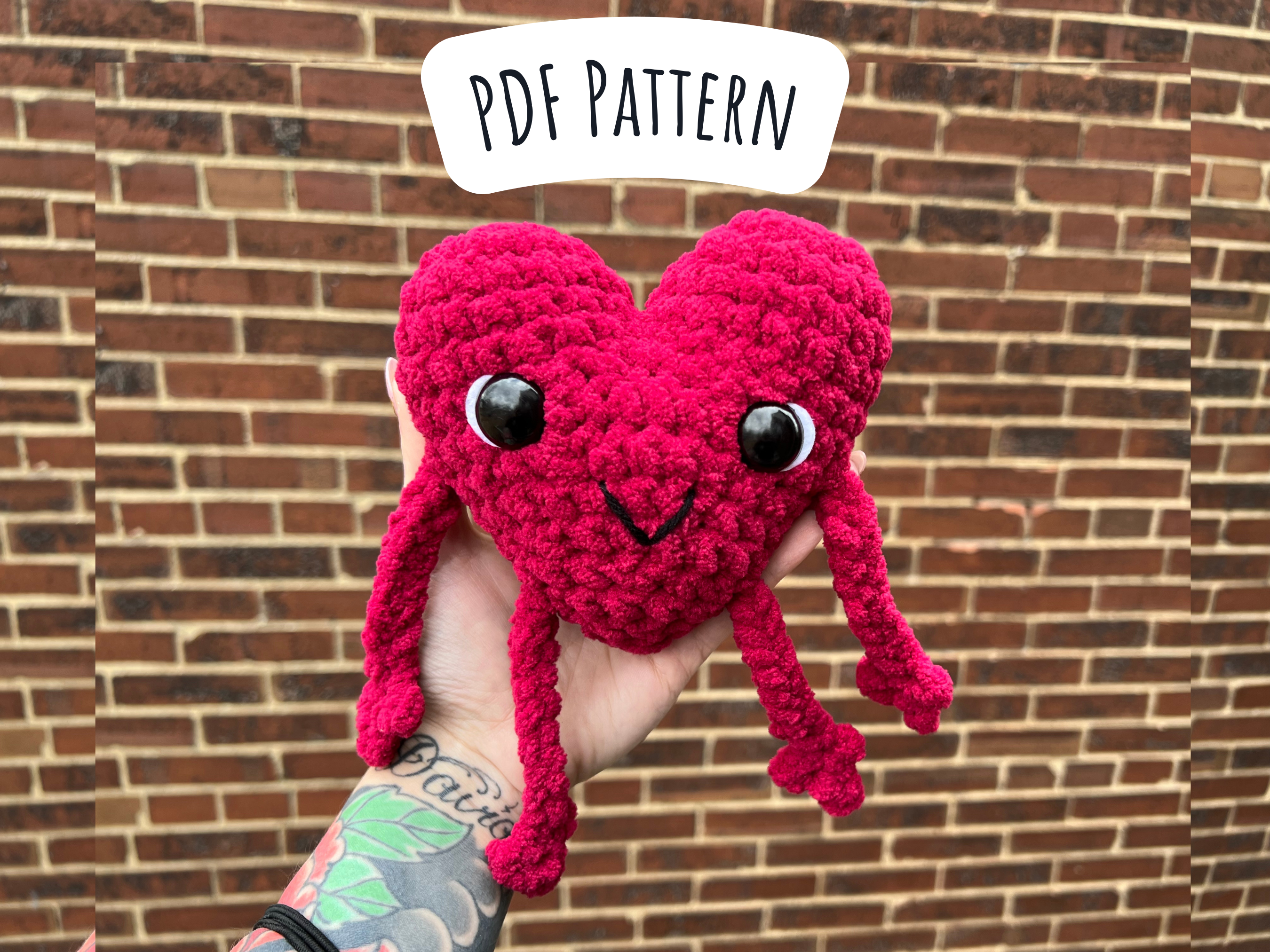 Heart Friend Crochet Pattern (No Sew)